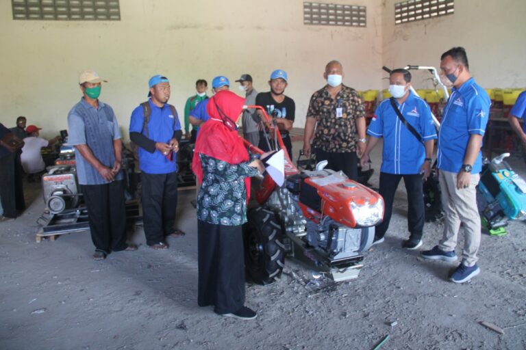 Penyerahan bantuan kepada kelompok Petani