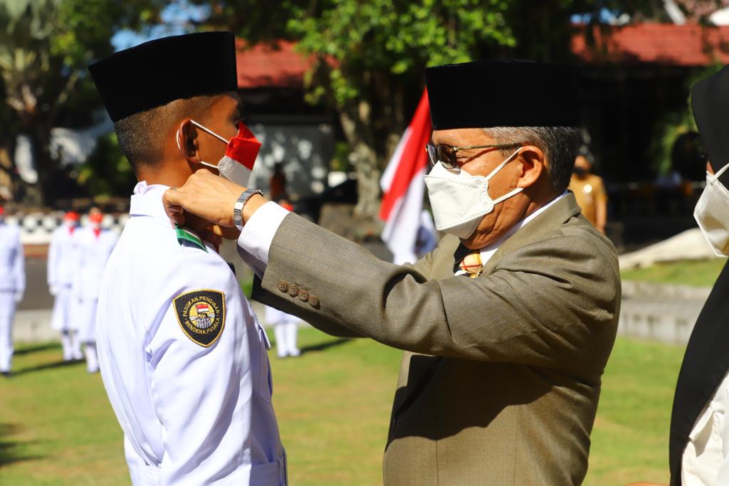 Kukuhkan Paskibraka Tingkat Kota, Taufan Pawe Jelaskan Makna Tema HUT RI ke-77