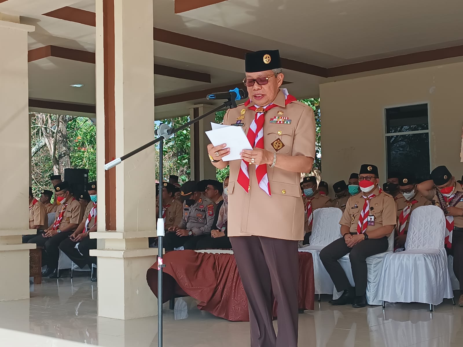 Jadi Pembina Apel Besar Pramuka ke-61, Taufan Pawe Pesankan Pegang Teguh Kode Kehormatan Pramuka