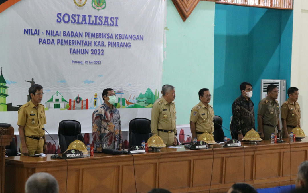 Buka Sosialisasi Nilai-nilai BPK RI, Bupati Pinrang Irwan Hamid Harapkan Ini