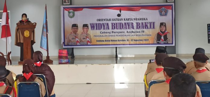 Erna Rasyid Taufan Hadiri Orientasi Satuan Karya Pramuka Widya Budaya Bakti Parepare