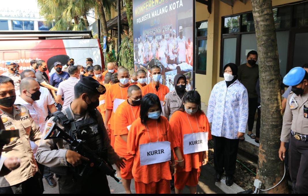 Operasi Tumpas Narkoba Semeru Polresta Malang Kota Ungkap Belasan Kasus, 19 Tersangka Diamankan