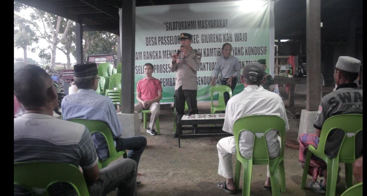 Direktorat Intelkam Polda Sulsel Ajak Masyarakat Desa Passeloreng Jaga Kamtibmas