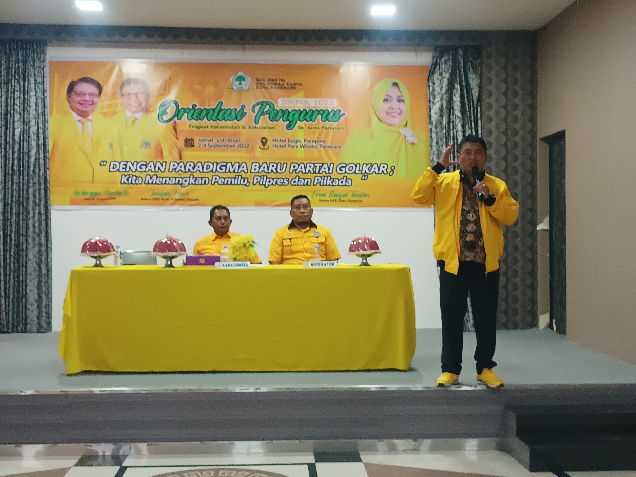 Orientasi Pengurus, Kaharuddin Kadir Paparkan Materi Ke-Golkar-an Bekali Kader Semangat Militansi dan Loyalitas