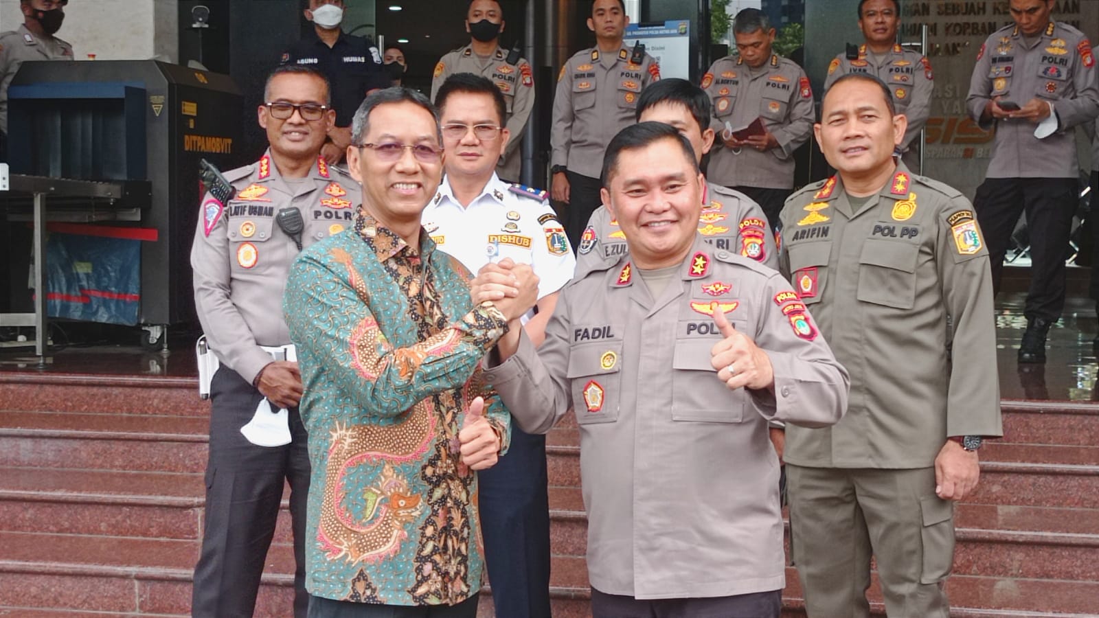 Pj Gubernur DKI Jakarta Heru Budi Hartono Kunjungi Polda Metro Jaya