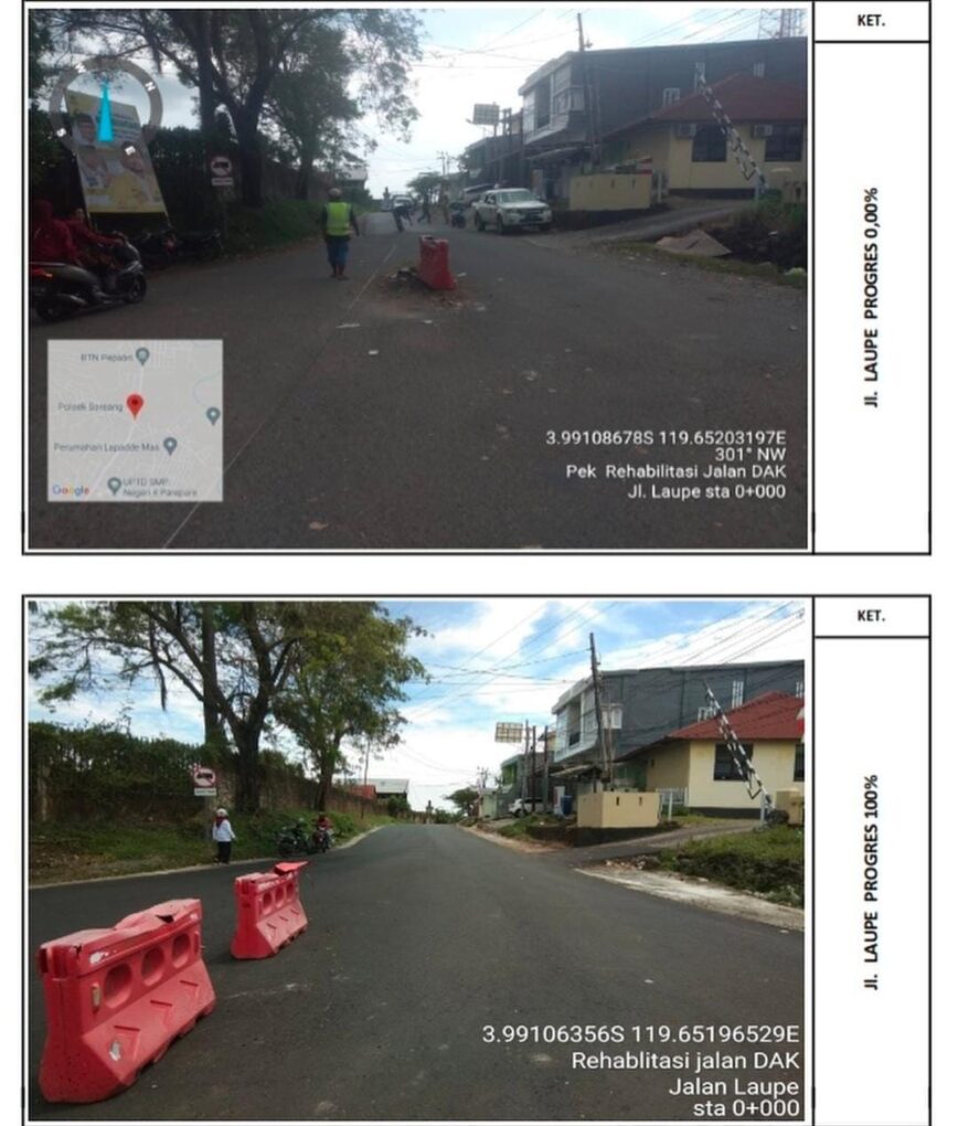 Pemkot Parepare Rehabilitasi Jalan Industri Kecil dan Laupe