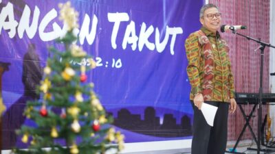 Hadiri Perayaan Natal PGPI, Taufan Pawe Pesankan Nilai-nilai Toleransi