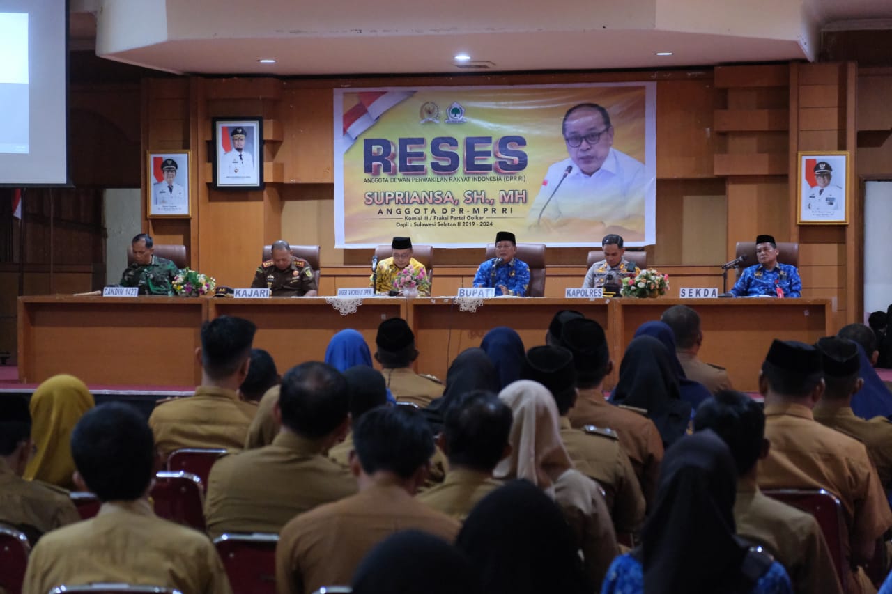 Reses di Soppeng, Anggota DPR RI Supriansa Duduk Bersama Jajaran Forkopimda
