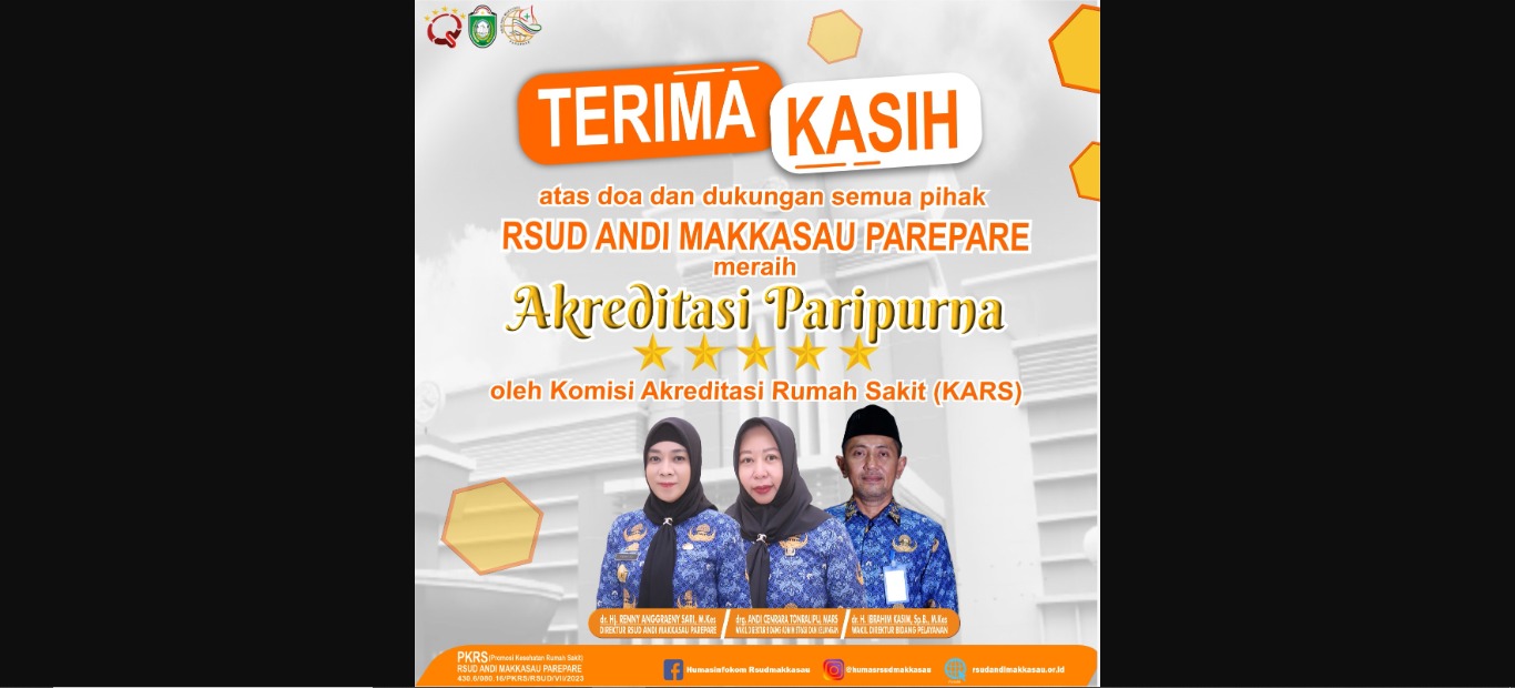 RSUD Andi Makkasau Lulus Akreditasi Paripurna, Taufan Pawe Sampaikan Selamat