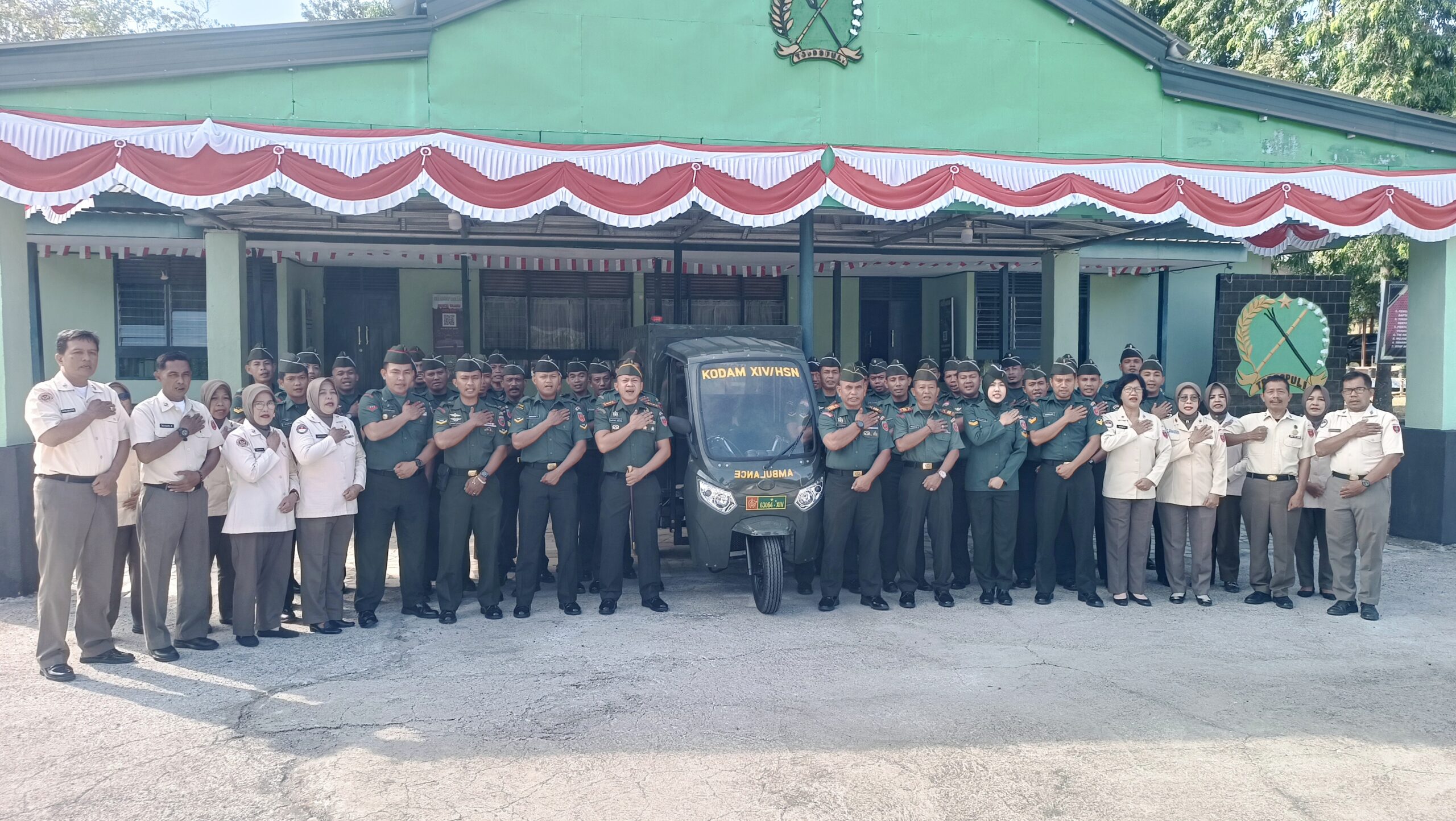 Kodim 1405 Parepare Terima Ambulans Motor dari Kodam XIV/HSN, Siap Maksimalkan Pelayanan