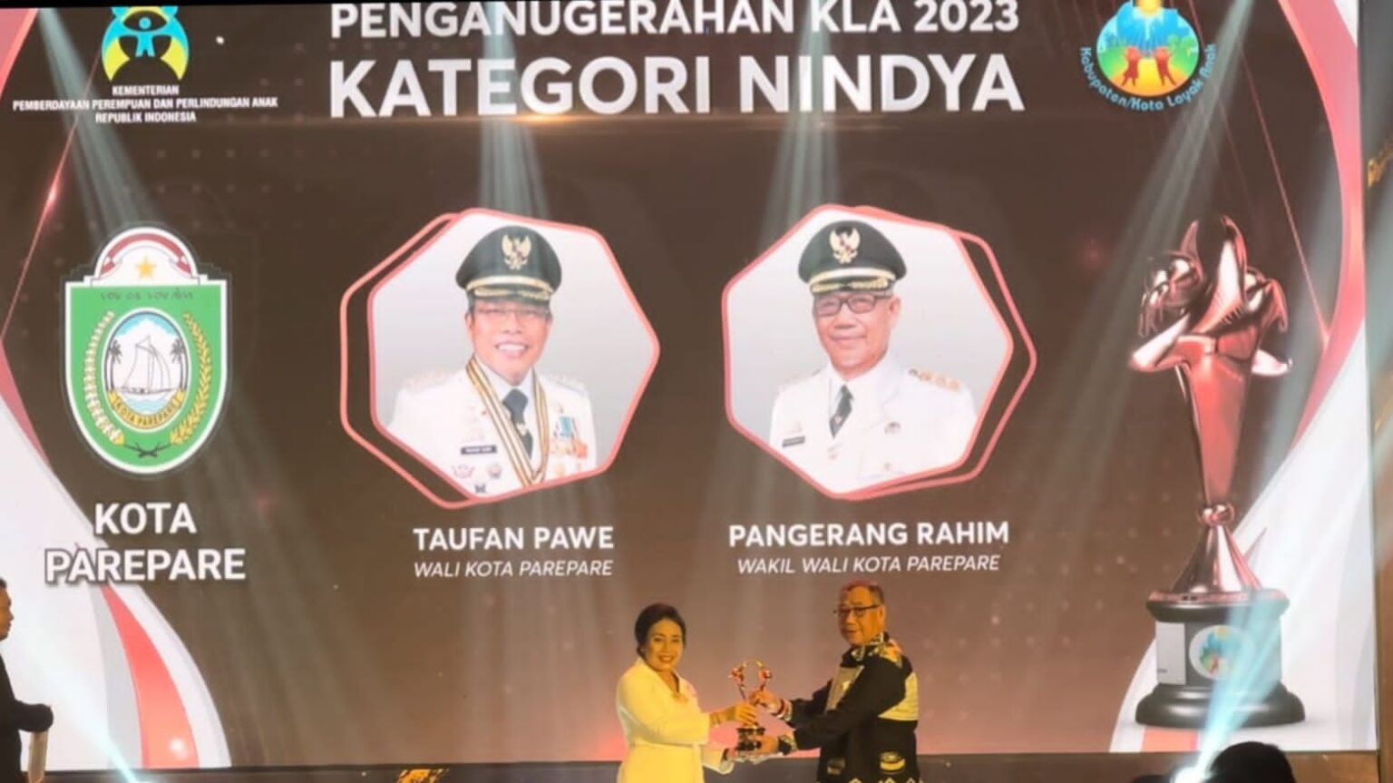 Parepare Raih Penghargaan Kota Layak Anak Kategori Nindya Ketiga Kalinya