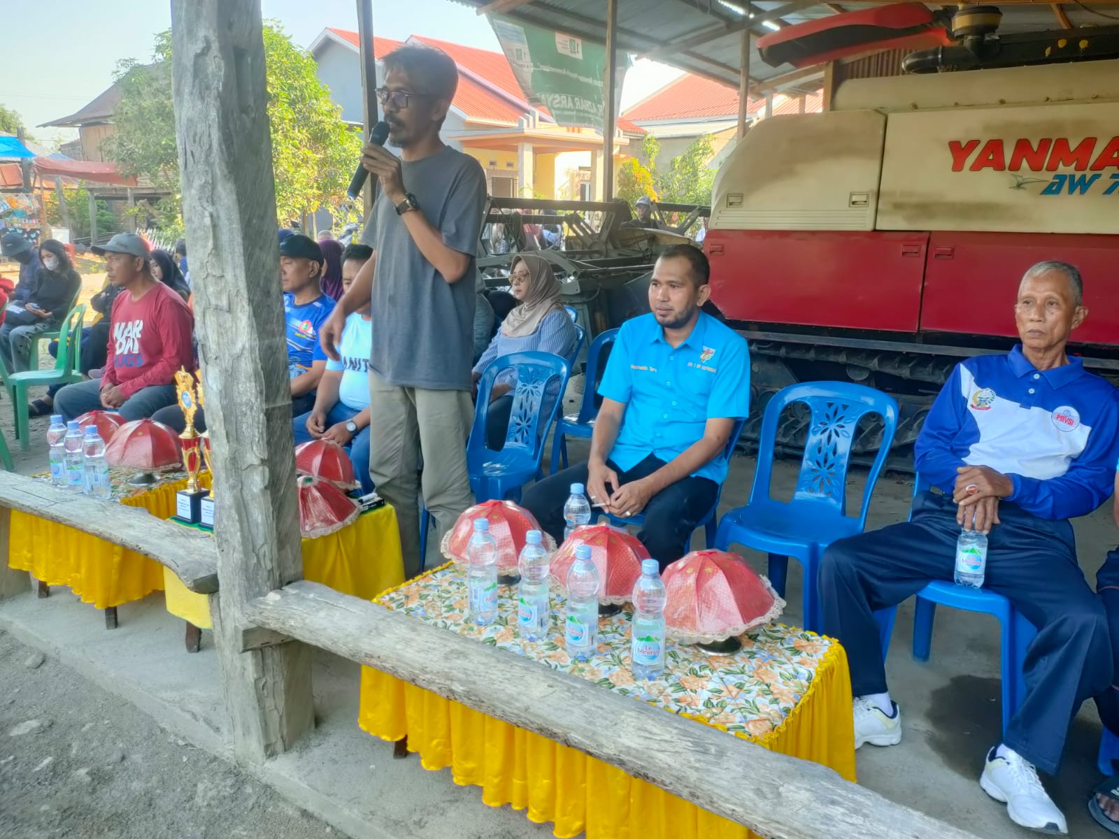Rangkaian Semarak Kemerdekaan HUT RI Ke-78, Ketua KNPI Pinrang Hadiri Pembukaan Turnamen Volly Putri 
