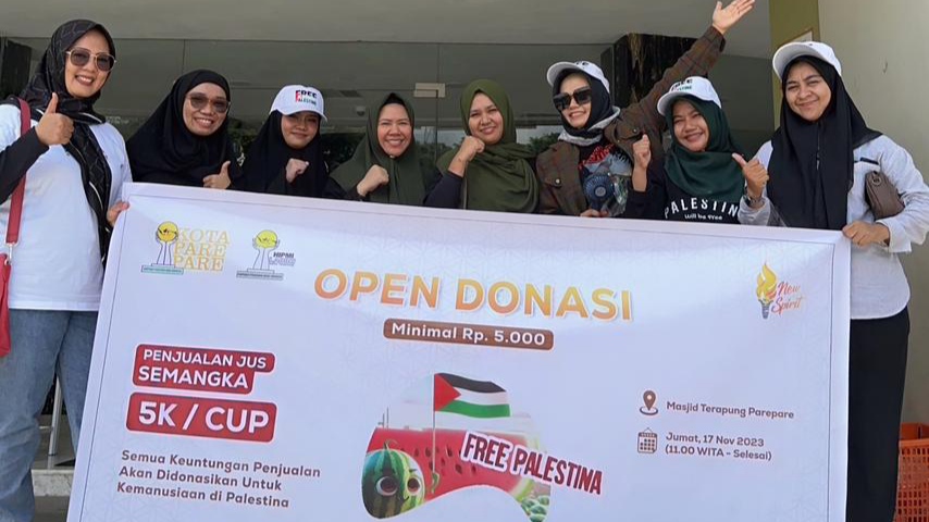 Sedekah Jumat Jus Semangka, Cara Hipmi Ladies Parepare Donasi untuk Palestina