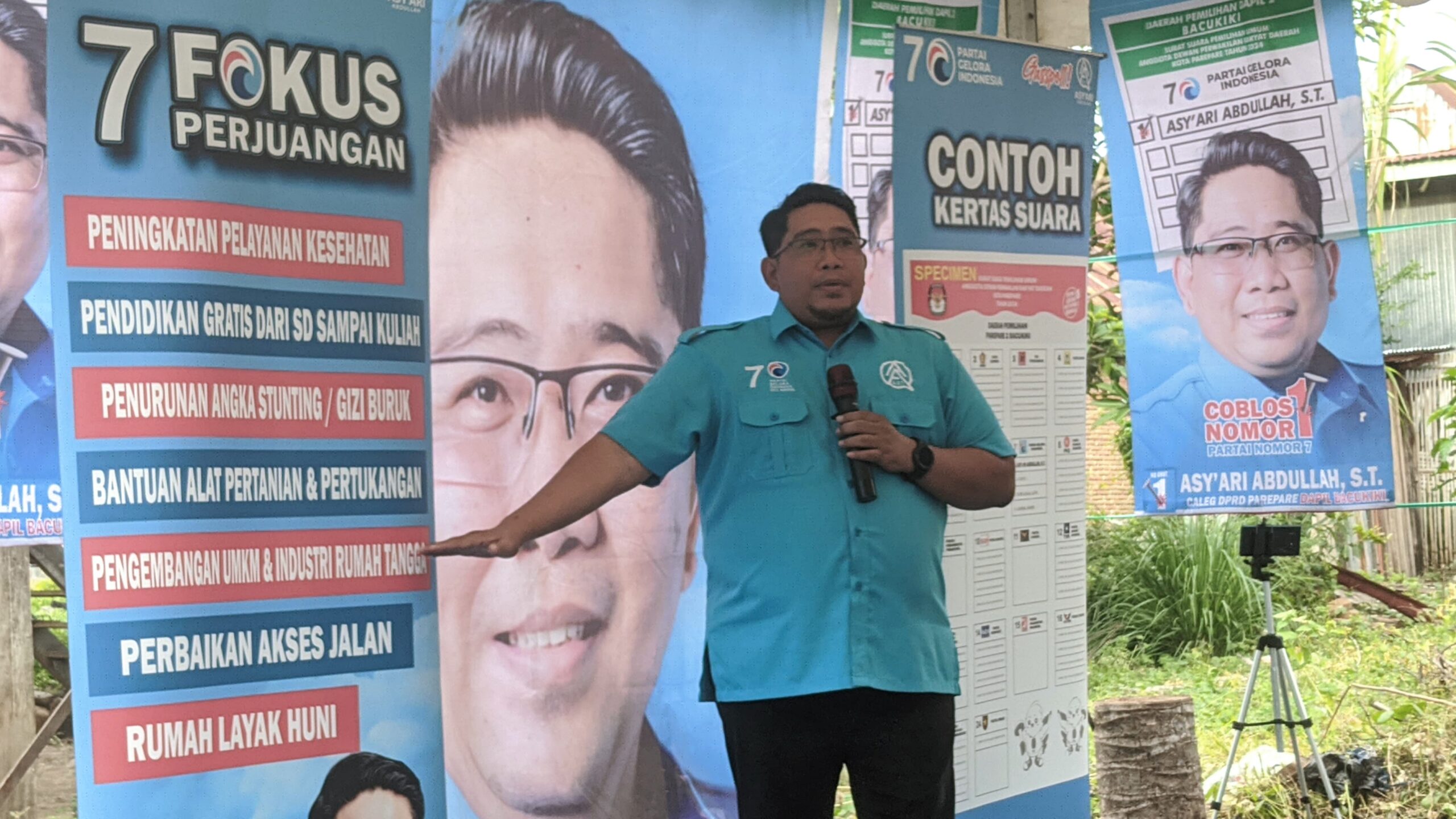 Raih Dukungan Massa di Pude'e, Caleg Gelora Parepare Asy'ari Abdullah Perkuat Komitmen 7 Fokus Perjuangan