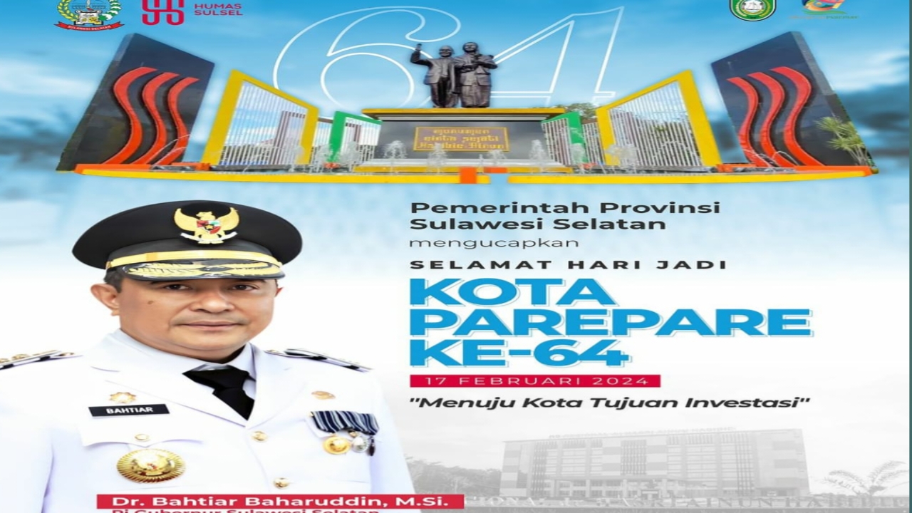 Pj Gubernur Sulsel Bahtiar Baharuddin Selamat HUT Kota Parepare Semoga Semakin Maju