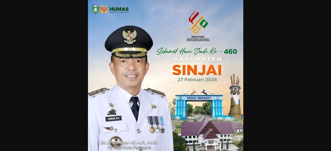 Pemkot Parepare Ucapkan Selamat HUT ke-460 Sinjai