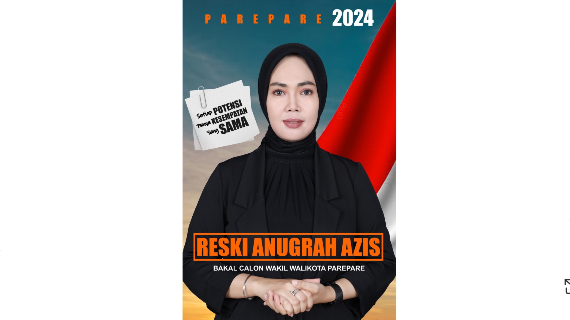 Mengalir Darah Politisi dan Pengalaman Perbankan, Reski Anugerah Azis Deklarasikan Diri jadi Bakal Calon Wakil Wali Kota Parepare