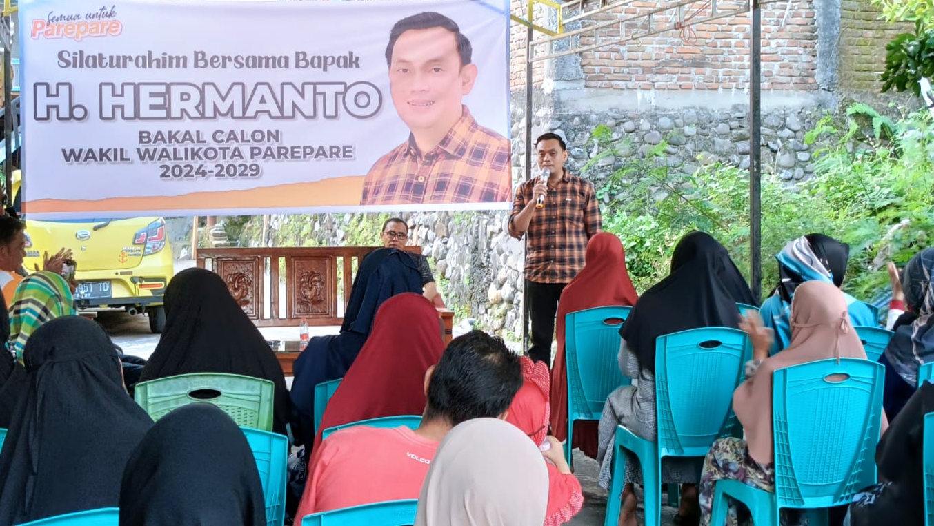 Serius Hadapi Pilwakot, Hermanto Silaturahmi dengan Warga dan Sosialisasi Bacalon Wawali Parepare