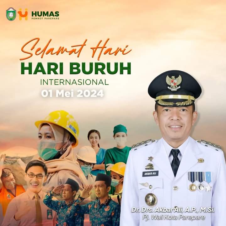Pj Wali Kota Parepare Ucapkan Selamat Hari Buruh