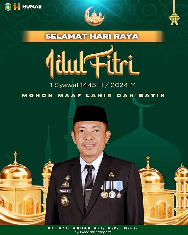 Pj Wali Kota Parepare Ucapkan Selamat Idulfitri