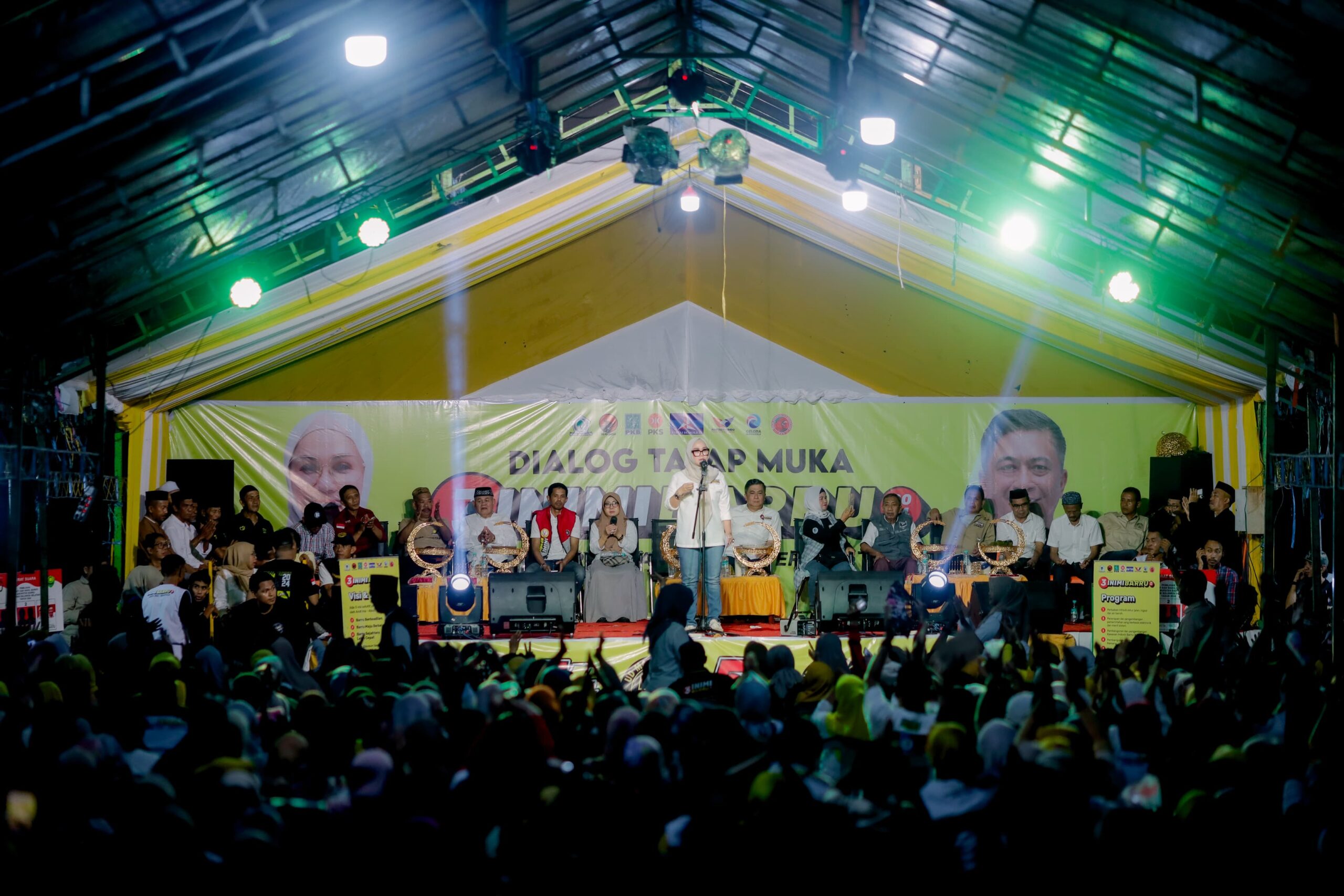 Ribuan Massa Padati Dialog Tatap Muka Andi Ina-Abustan di Awerange: Dukungan Menggema