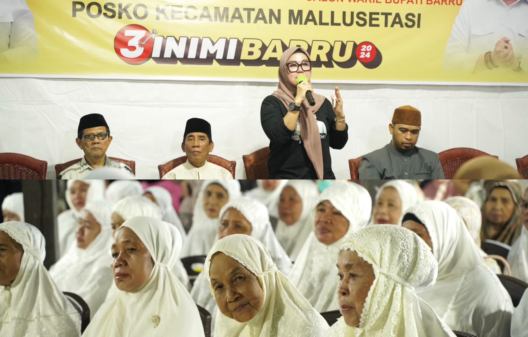 Zikir Bersama di Posko INIMI Palanro, Warga Doakan Andi Ina-Abustan Pimpin Barru