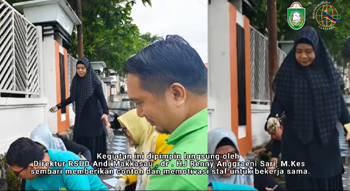 Sambut HUT Kota Parepare ke-65, RSUD Andi Makkasau Gelar Aksi Kerja Bakti