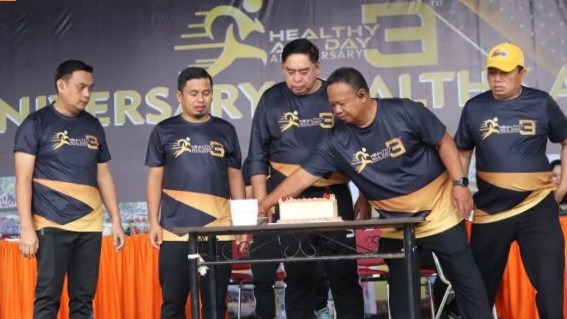 Pj Walikota, Ketua DPRD, dan Tasming Hamid Hadiri 3 Tahun Komunitas Jogging Healthy All Day Parepare