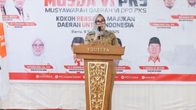 Bupati Barru Hadiri Pelantikan Pengurus PKS, Tekankan Sinergi Politik dan Pembangunan