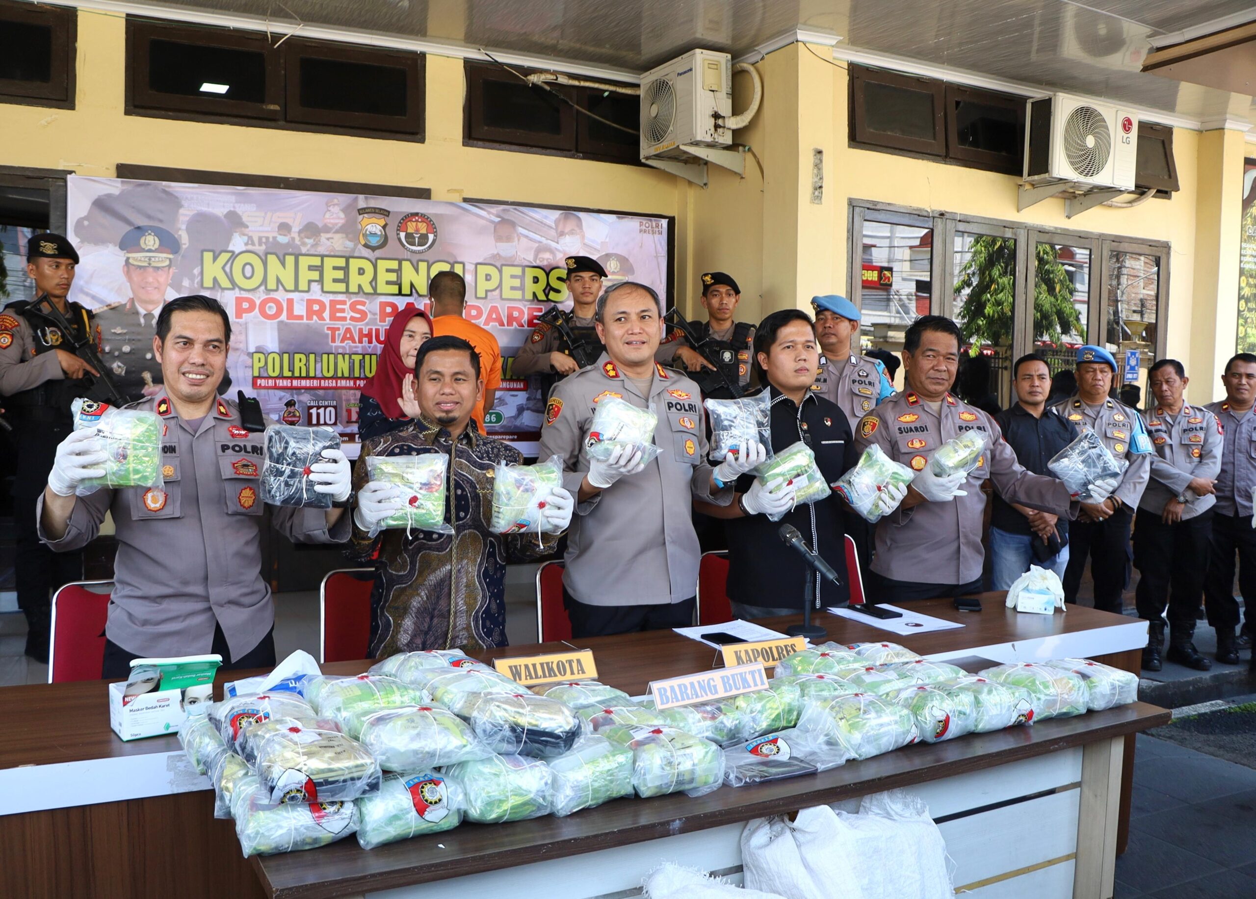Polres Parepare Gagalkan Penyelundupan 44 Kg Sabu, Nilai Barang Bukti Rp44 Miliar