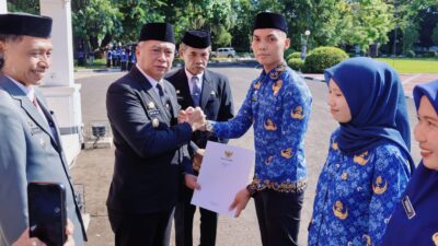 Wabup Abustan Pimpin Upacara Hari Kesaktian Pancasila di Barru, SK CPNS dan Pensiun Diserahkan