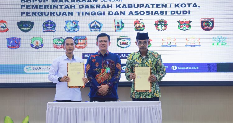 Komitmen Tingkatkan SDM, Pemkab Barru Teken MoU Dengan Balai Besar Pelatihan Vokasi dan Produktivitas Pangkep
