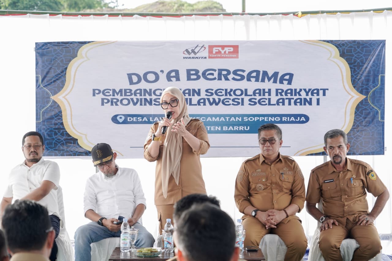 Bupati Andi Ina Hadiri Doa Bersama Pembangunan Sekolah Rakyat Tahap II Barru