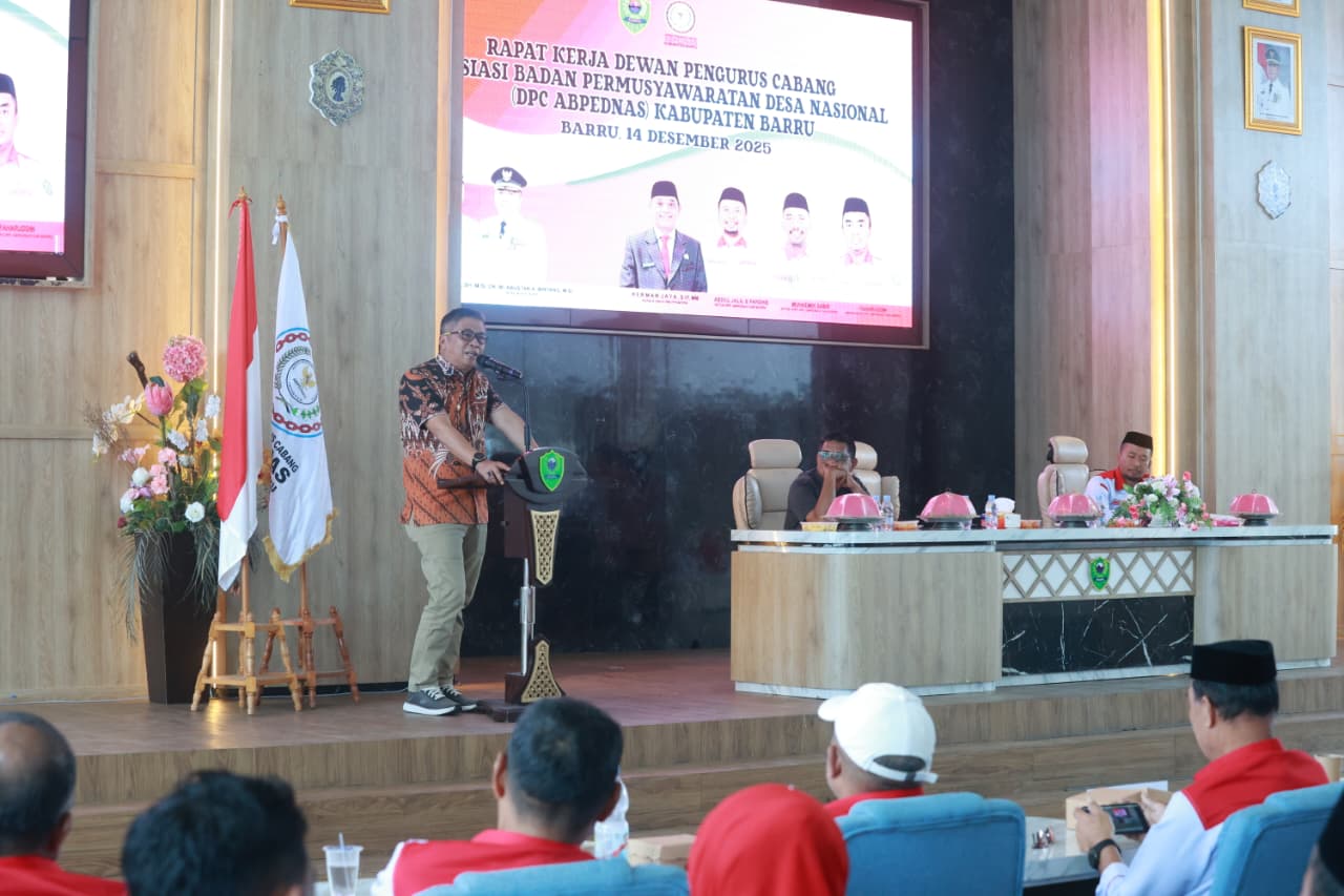 Buka Raker Abpednas Barru, Wabup Abustan Tekankan Peran BPD Kawal Dana Desa