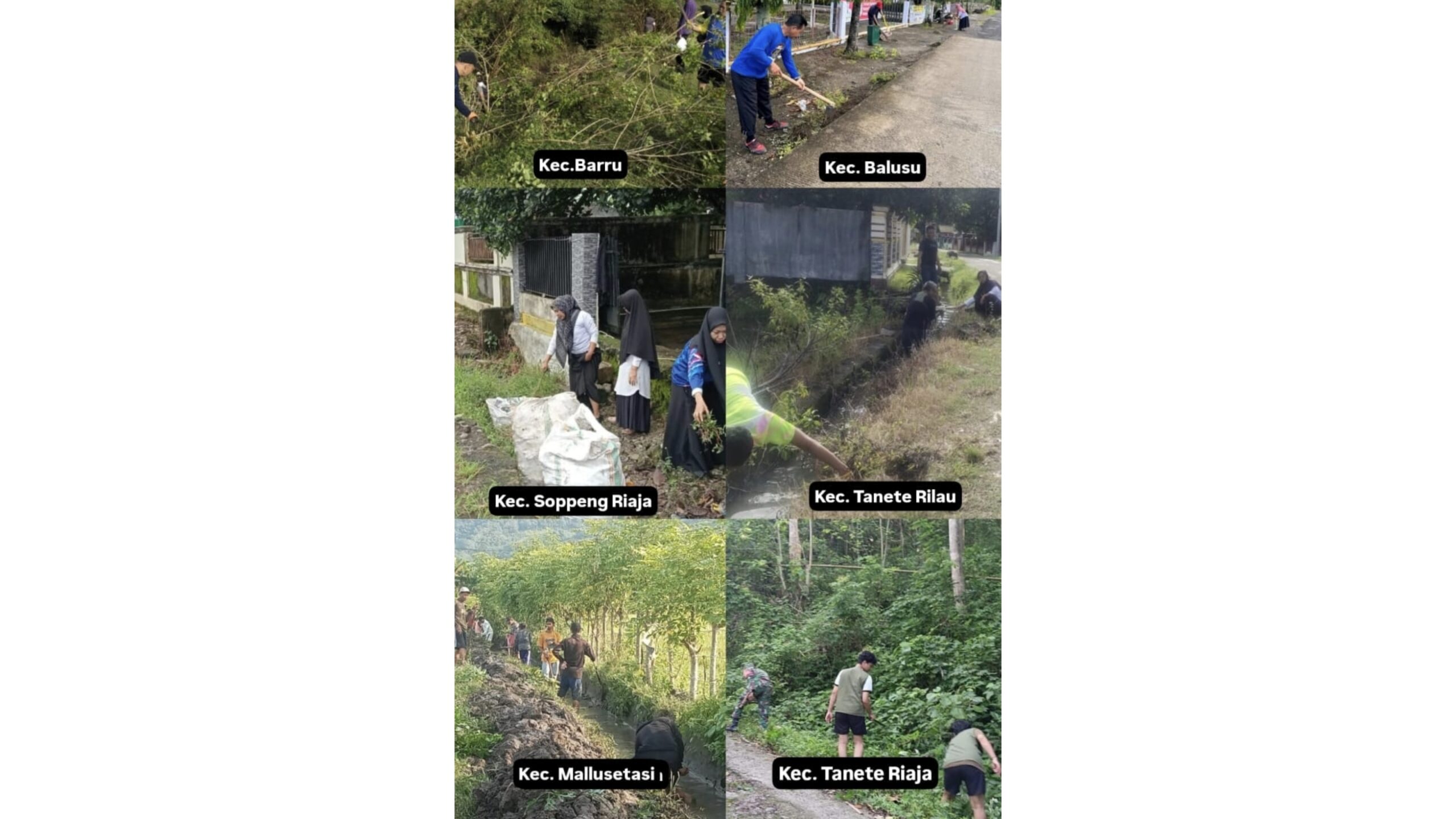 Desa dan Kelurahan di Barru Perkuat Budaya Hidup Bersih Jelang Musim Hujan